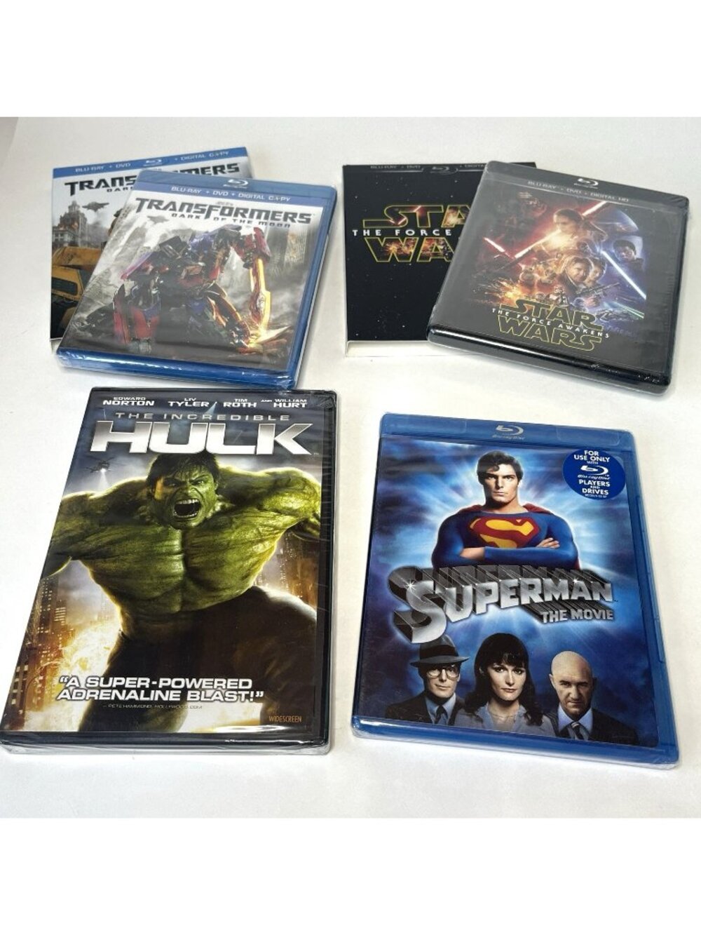 New Sealed Blu-Ray DVD Movie Lot Action Sci-Fi Superhero Action Fantasy PG-13